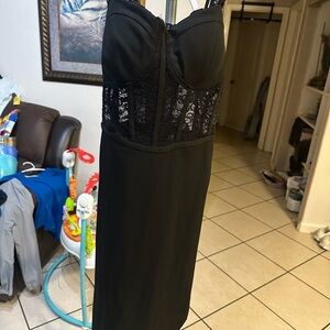 Emerald Sundae Black Lace Dress